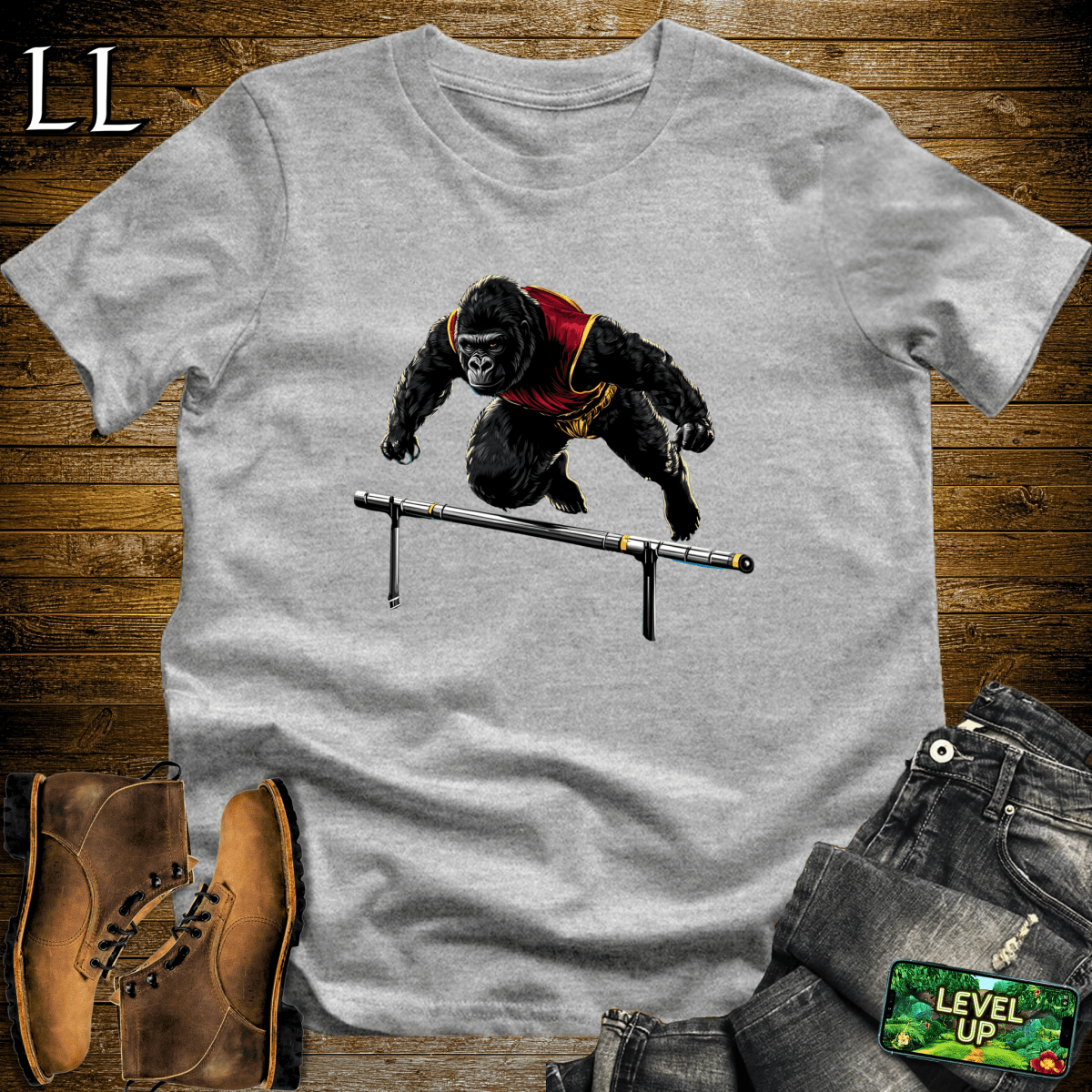 Track Gorilla Softstyle Tee - Sport Grey - LegacyLayers