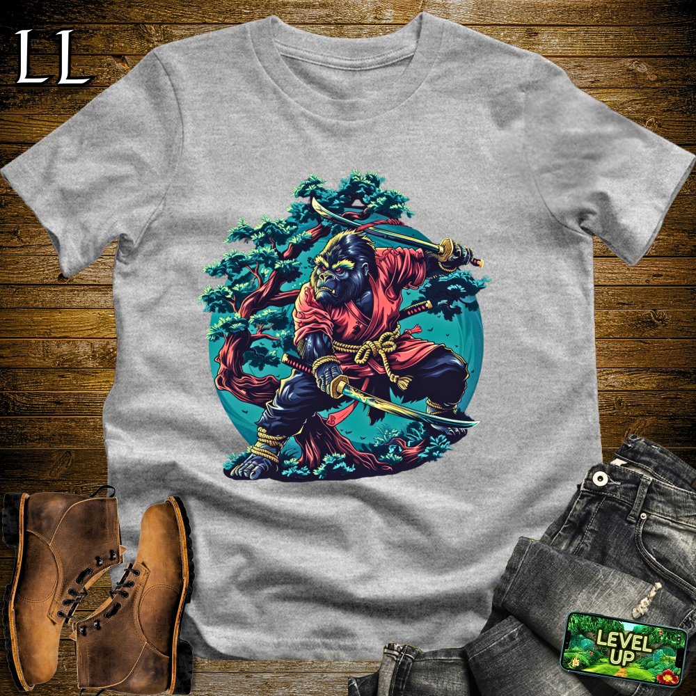 Tree Gorilla Samurai Sport Grey | Nature Warrior Tee