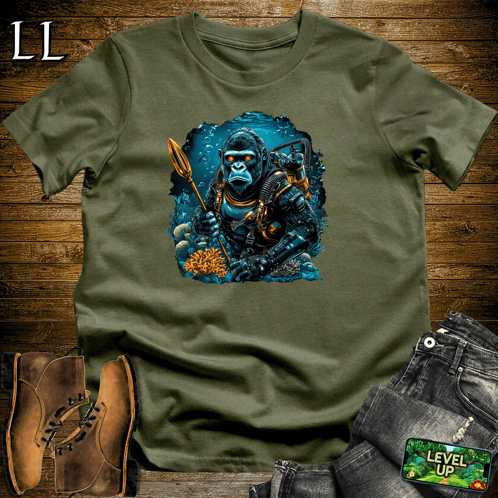 Underwater Explorer Gorilla - Military Green - LegacyLayers