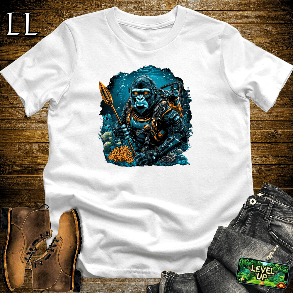 Underwater Explorer Gorilla - White - LegacyLayers
