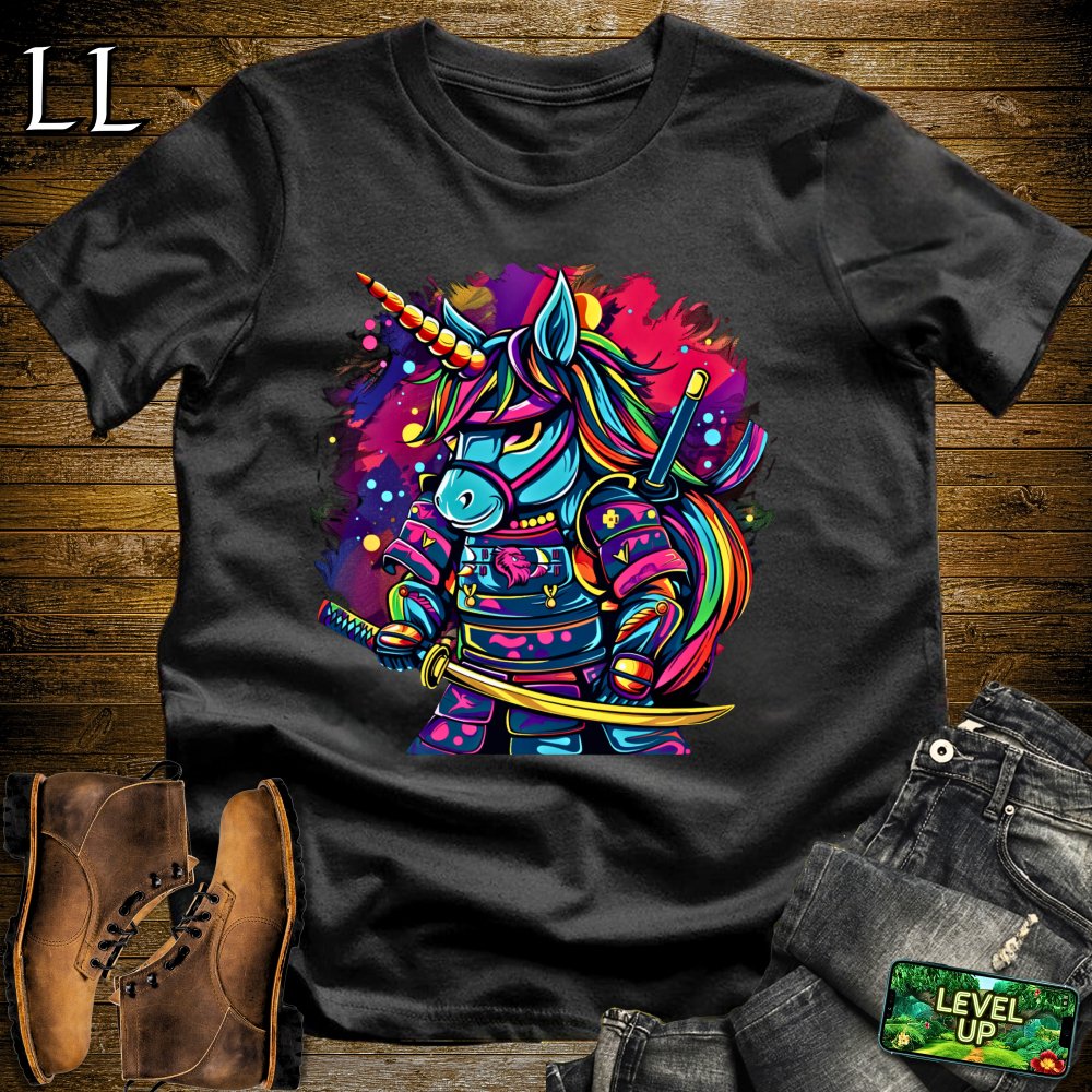 Unicorn Samurai Softstyle Tee - Black - LegacyLayers