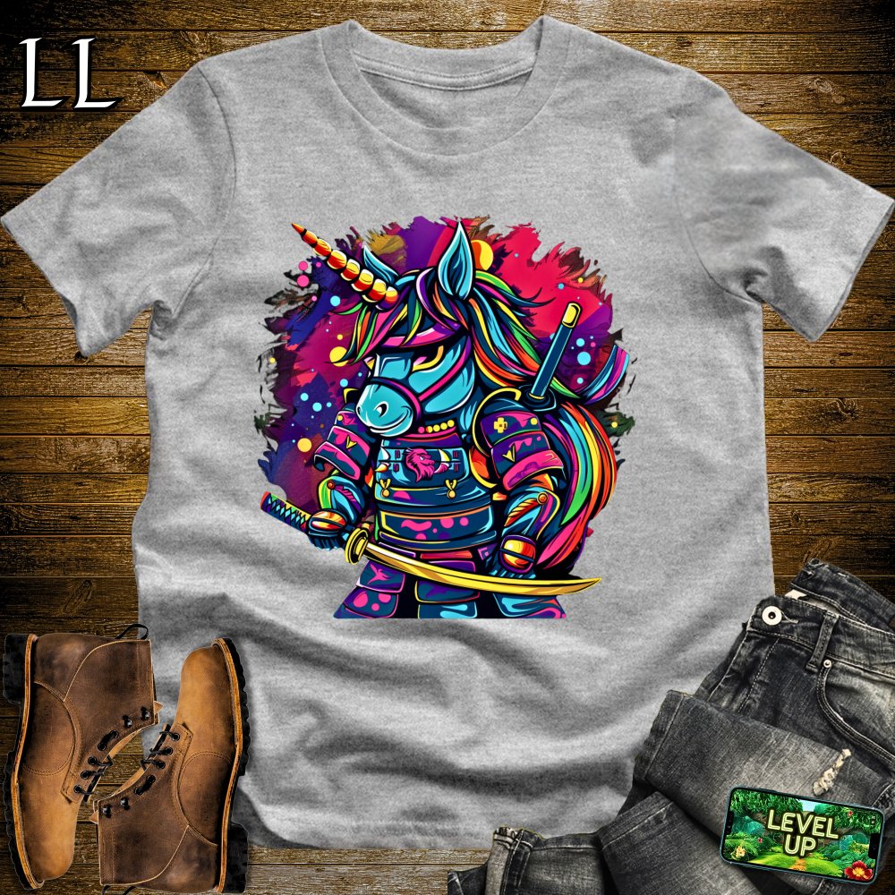 Unicorn Samurai Softstyle Tee - Sport Grey - LegacyLayers