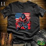 US Patriot Gorilla Samurai Black | Patriotic Tee