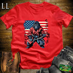 US Patriot Gorilla Samurai Red | Patriotic Tee