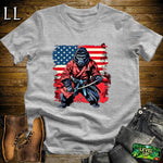 US Patriot Gorilla Samurai Sport Grey | Patriotic Tee