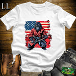 US Patriot Gorilla Samurai White | Patriotic Tee