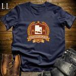Utah Cigar Smoker Shield T-Shirt Navy | Utah Cigar Crest Gift Tee