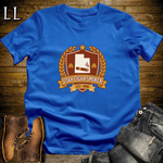 Utah Cigar Smoker Shield T-Shirt Royal Blue | Utah Cigar Crest Gift Tee