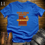 Utah Cigar Smoker T-Shirt Royal Blue | Utah Cigar Lover Gift Tee