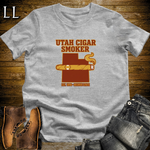 Utah Cigar Smoker T-Shirt Sport Grey | Utah Cigar Lover Gift Tee
