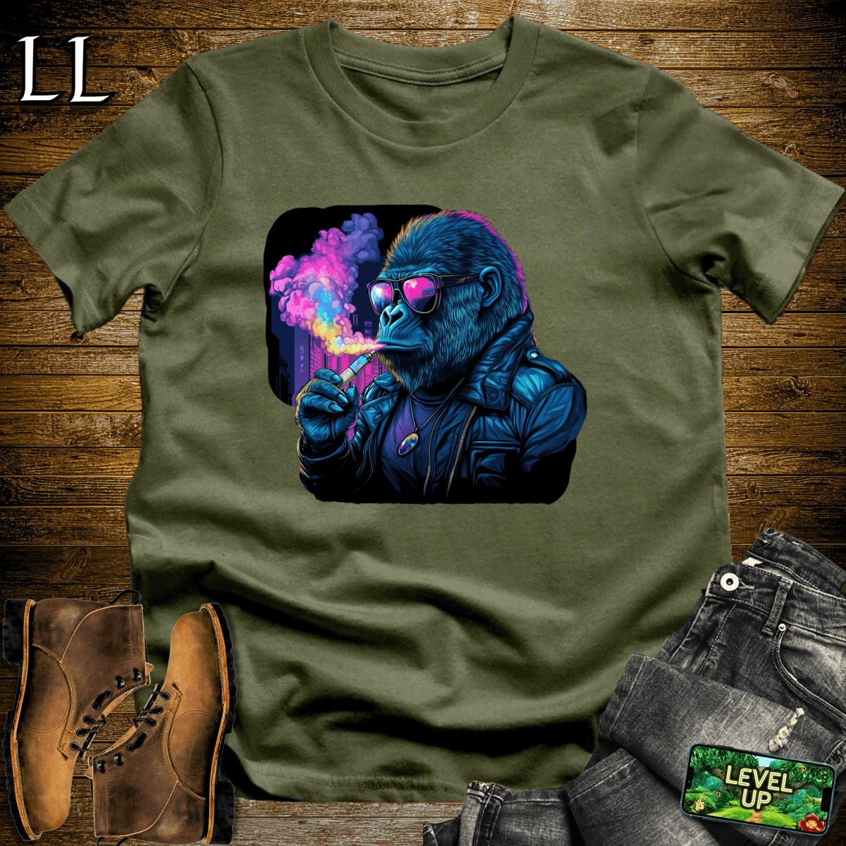 Vape Gorilla Softstyle Tee - Military Green - LegacyLayers