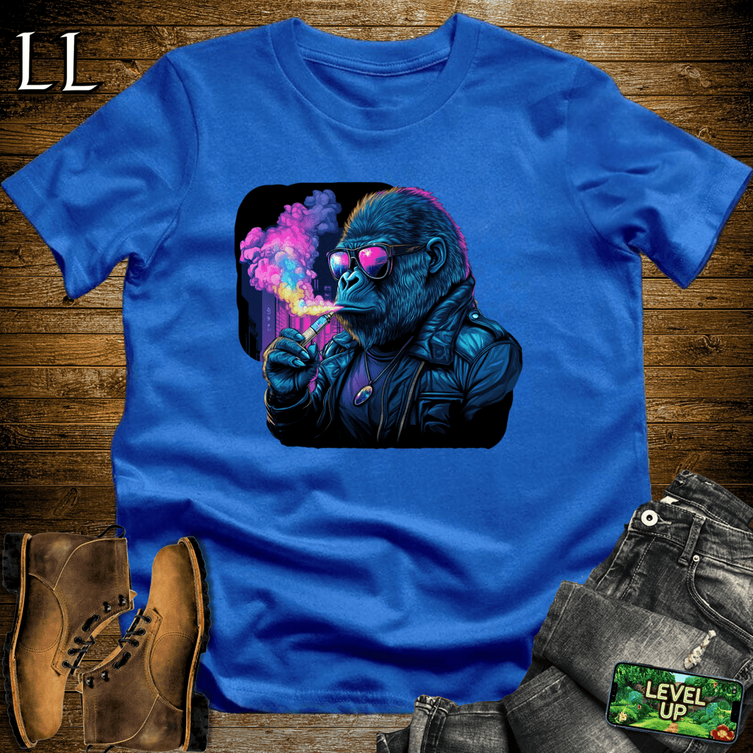 Vape Gorilla Softstyle Tee Royal | Funny Vape Gorilla Shirt