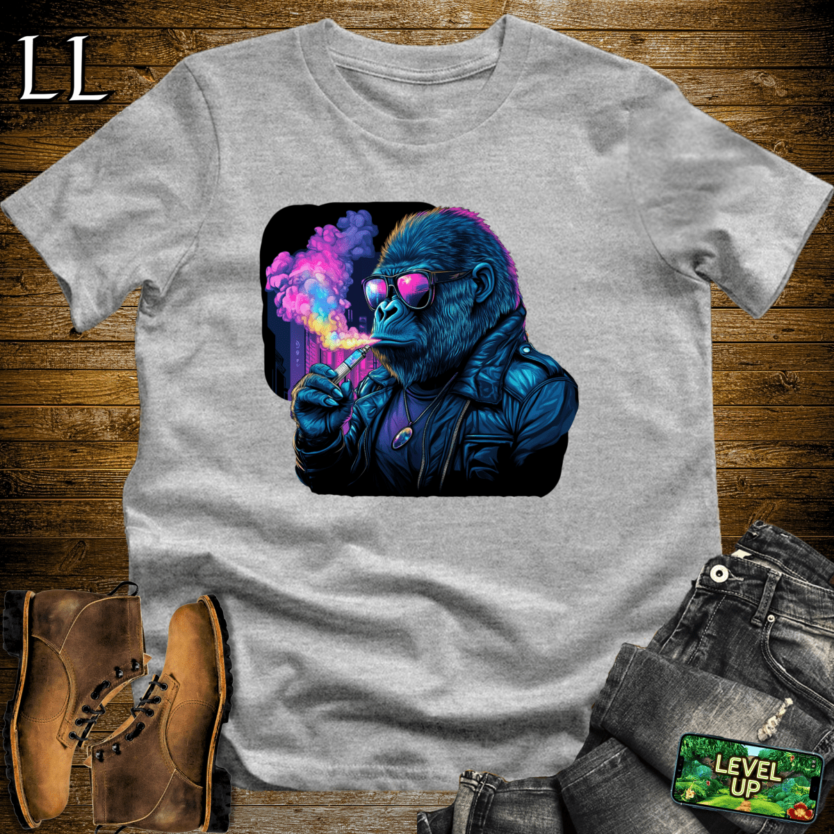 Vape Gorilla Softstyle Tee - Sport Grey - LegacyLayers