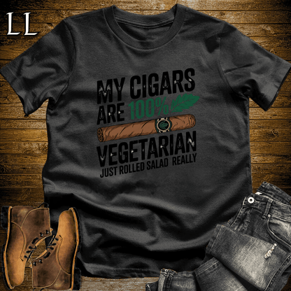 Vegetarian Cigar Softstyle T-Shirt Black | Funny Cigar Gift