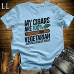 Vegetarian Cigar Softstyle T-Shirt Light Blue | Funny Cigar Gift