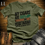 Vegetarian Cigar Softstyle T-Shirt Military Green | Funny Cigar Gift