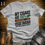 Vegetarian Cigar Softstyle T-Shirt Sport Grey | Funny Cigar Gift