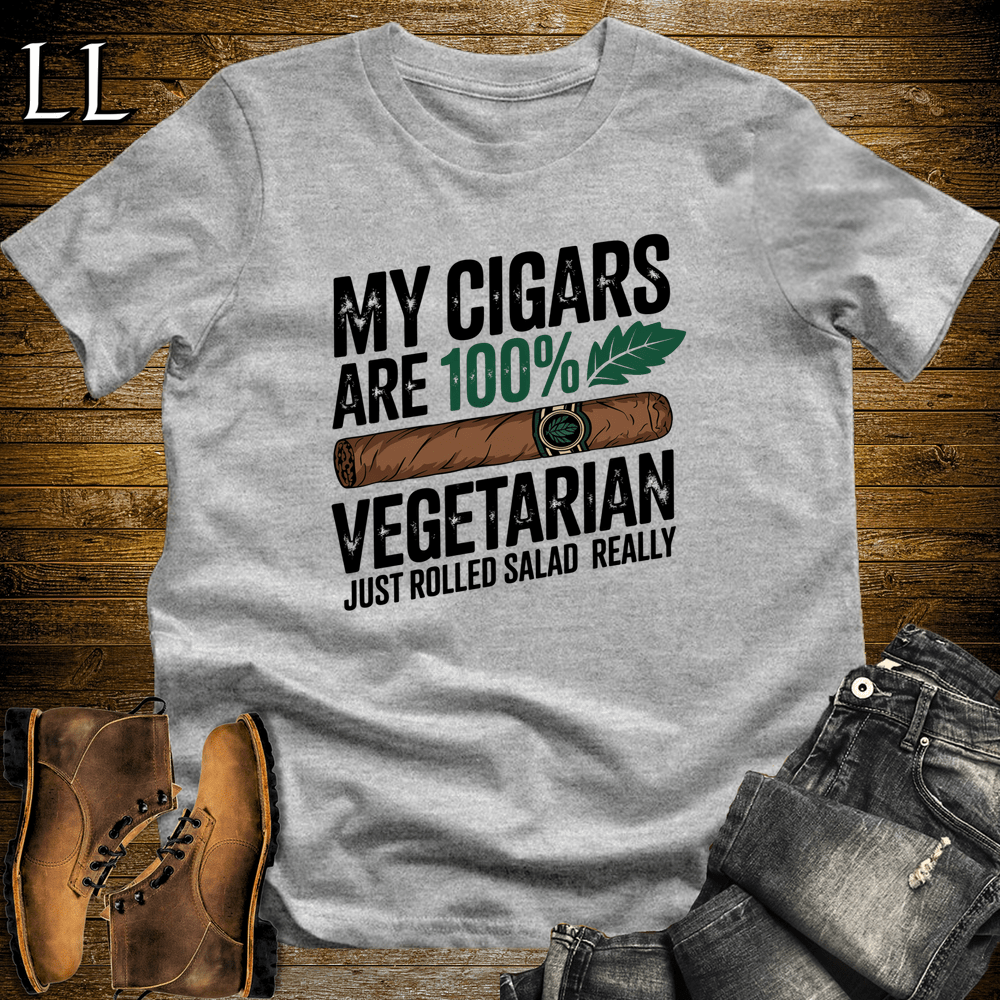 Vegetarian Cigar Softstyle T-Shirt Sport Grey | Funny Cigar Gift
