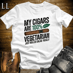 Vegetarian Cigar Softstyle T-Shirt White | Funny Cigar Gift