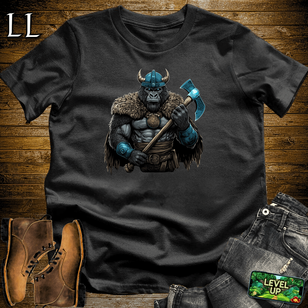 Viking Warrior Gorilla Black | Norse Mythology Shirt