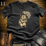 Vintage Cigar Hamster T-Shirt Black | Funny Cigar Gift Tee