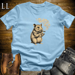 Vintage Cigar Hamster T-Shirt Light Blue | Funny Cigar Gift Tee