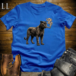 Vintage Cigar Black Panther T-Shirt Royal Blue | Big Cat Cigar Graphic Tee