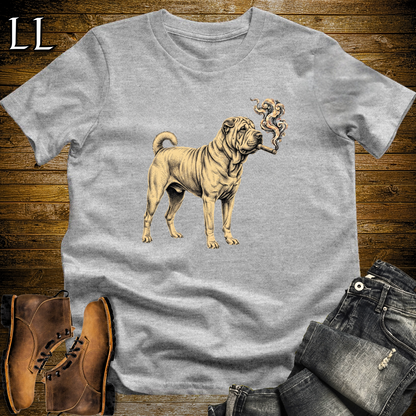 Vintage Cigar Chinese Shar Pei T-Shirt Sport Grey | Shar Pei Cigar Lover Gift Tee
