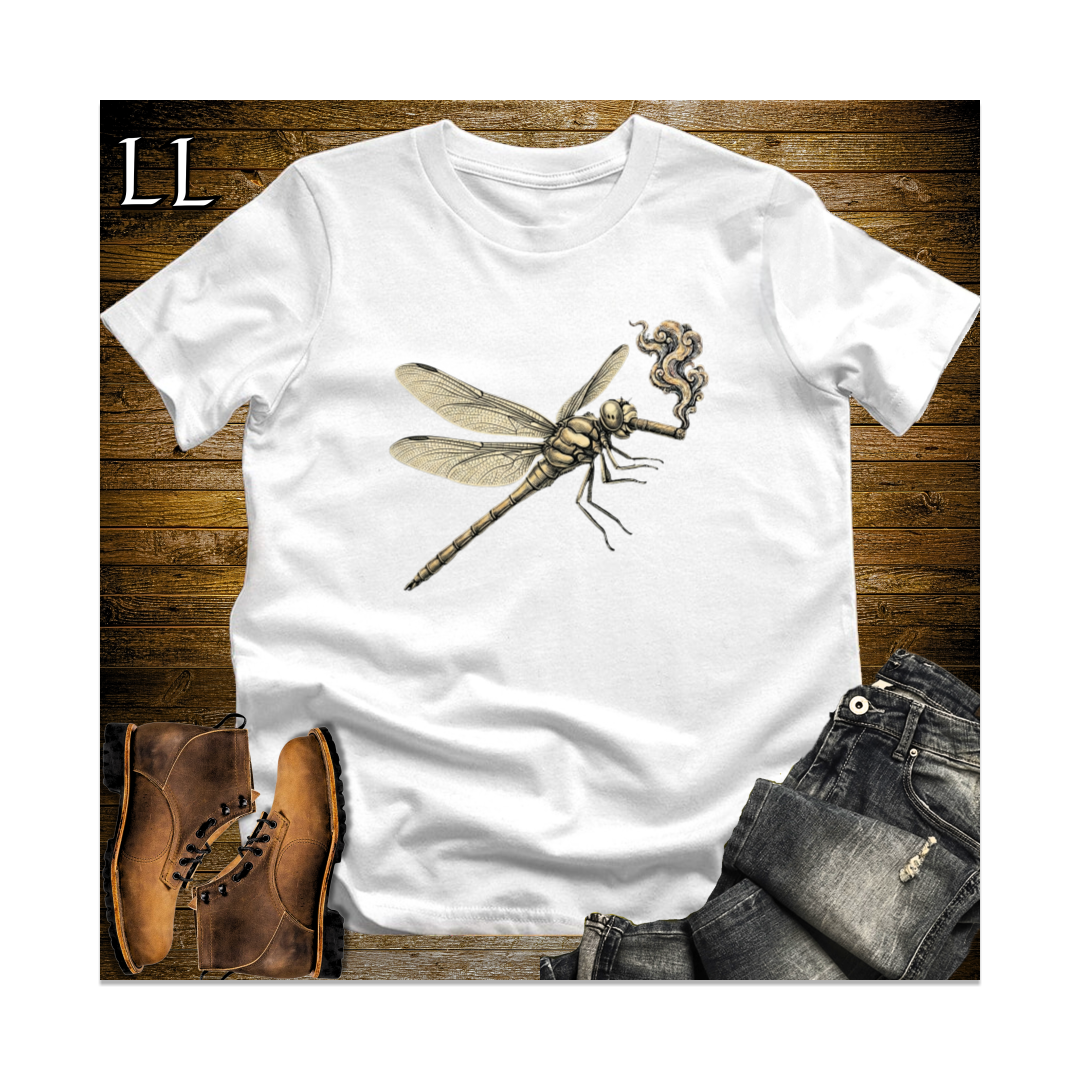 Vintage Cigar Dragonfly Softstyle T Shirt White | Dragonfly Lover Cigar Tee