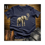 Vintage Cigar Elephant Softstyle T Shirt Navy | Cigar Lover Gift Tee