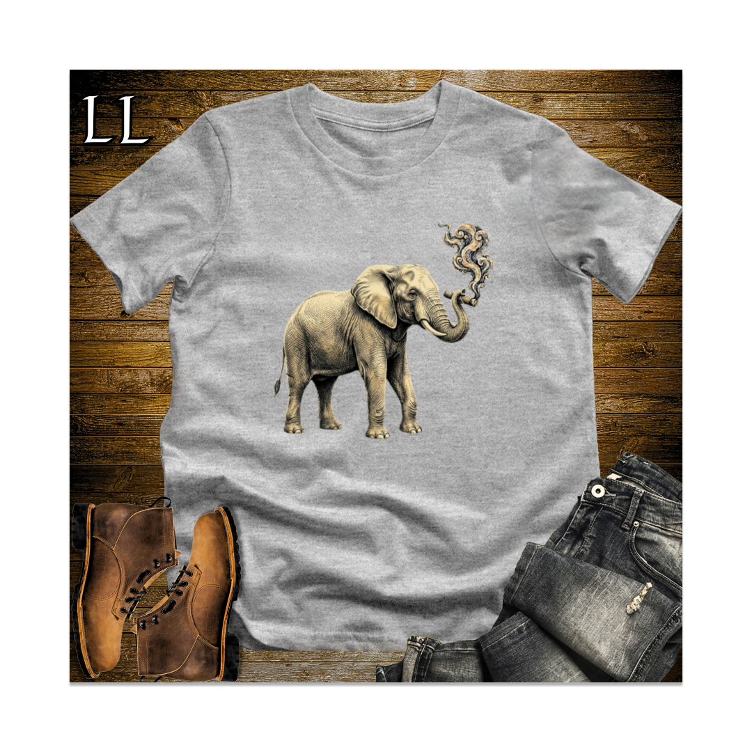 Vintage Cigar Elephant Softstyle T Shirt Sport Grey | Cigar Lover Gift Tee