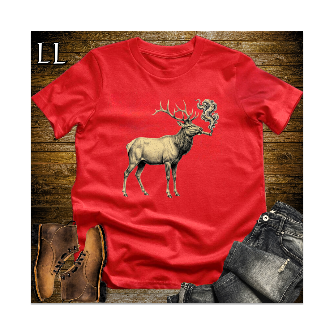 Vintage Cigar Elk Softstyle T Shirt Red | Cigar Lover Gift Tee