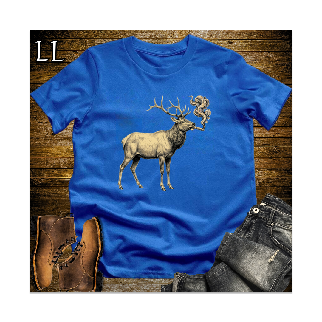 Vintage Cigar Elk Softstyle T Shirt Royal | Cigar Lover Gift Tee