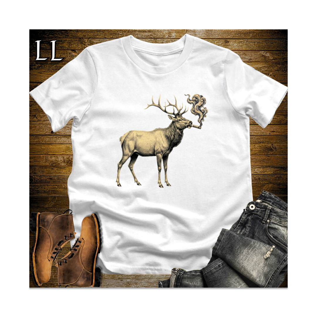 Vintage Cigar Elk Softstyle T Shirt White | Cigar Lover Gift Tee