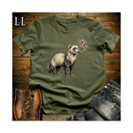 Vintage Cigar Ferret Softstyle T Shirt Military Green | Ferret Lover Cigar Tee