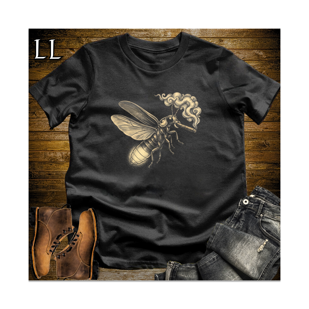 Vintage Cigar Firefly Softstyle T Shirt Black | Funny Animal Gift Tee