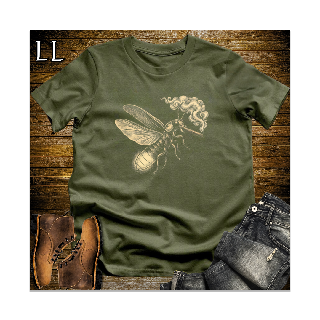 Vintage Cigar Firefly Softstyle T Shirt Military Green | Funny Animal Gift Tee