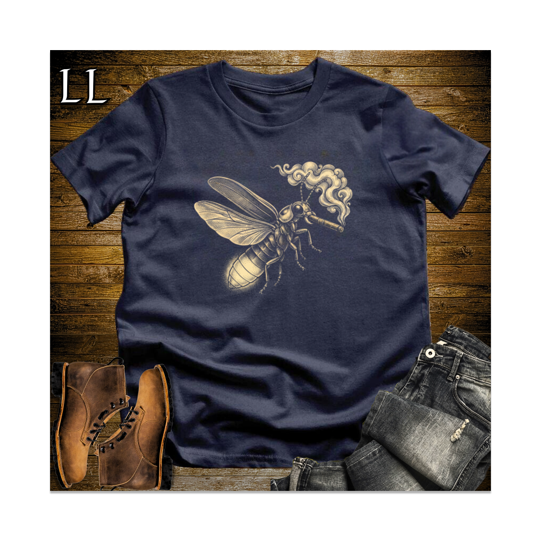 Vintage Cigar Firefly Softstyle T Shirt Navy | Funny Animal Gift Tee