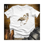 Vintage Cigar Flamingo Softstyle T Shirt White | Funny Cigar Animal Tee