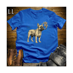 Vintage Cigar French Bulldog Softstyle T Shirt Royal | Dog Lover Tee