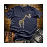 Vintage Cigar Giraffe Softstyle T Shirt Navy | Cigar Lover Gift Tee
