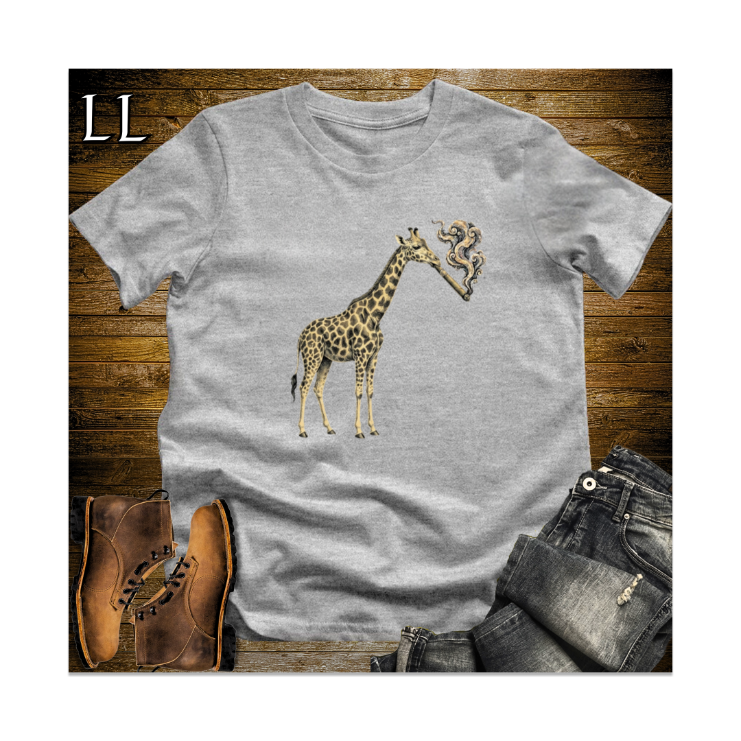 Vintage Cigar Giraffe Softstyle T Shirt Sport Grey | Cigar Lover Gift Tee