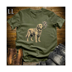 Vintage Cigar Golden Retriever Softstyle T Shirt Military Green | Dog Lover Cigar Tee