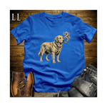Vintage Cigar Golden Retriever Softstyle T Shirt Royal | Dog Lover Cigar Tee
