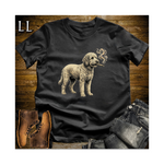 Vintage Cigar Goldendoodle Softstyle T Shirt Black | Dog Lover Gift Tee