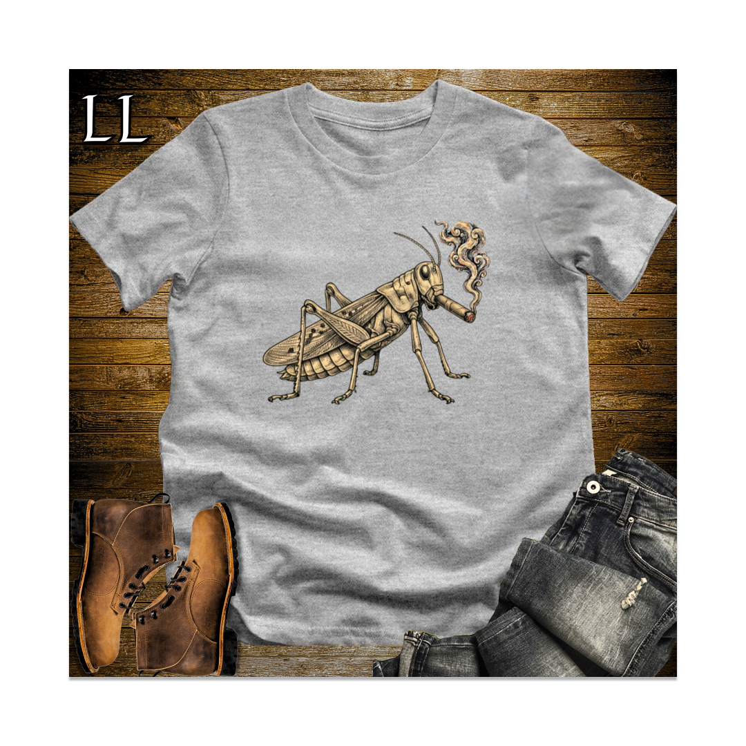 Vintage Cigar Grasshopper Softstyle T Shirt Sport Grey | Funny Cigar Bug Tee