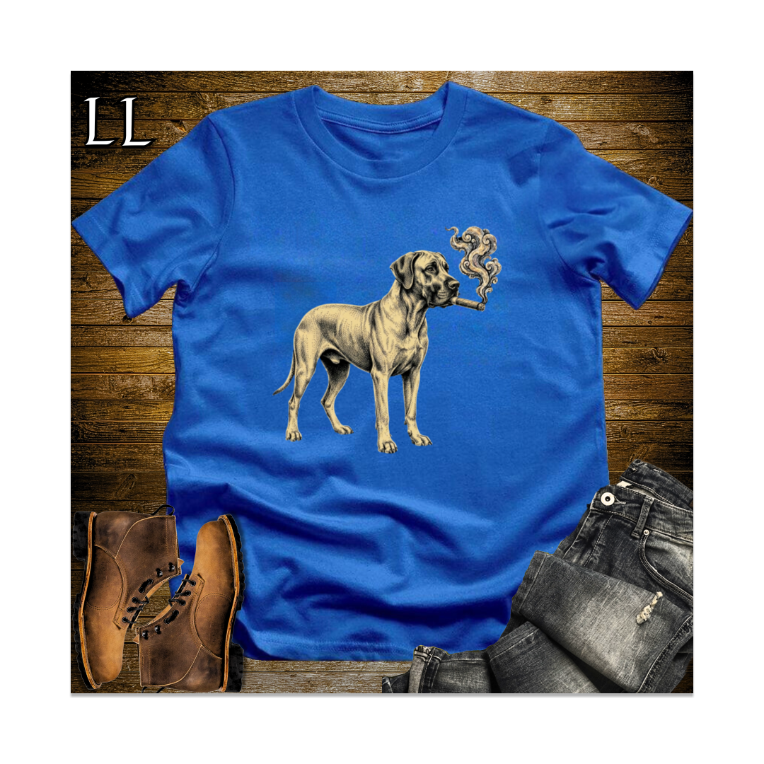 Vintage Cigar Great Dane Softstyle T Shirt Royal | Dog Lover Gift Tee