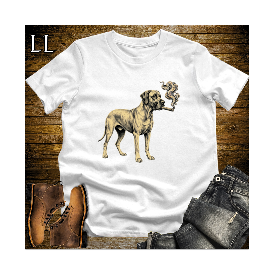 Vintage Cigar Great Dane Softstyle T Shirt White | Dog Lover Gift Tee