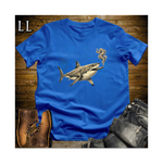 Vintage Cigar Great White Shark Softstyle T Shirt Royal | Funny Cigar Shirt