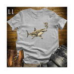 Vintage Cigar Great White Shark Softstyle T Shirt Sport Grey | Funny Cigar Shirt